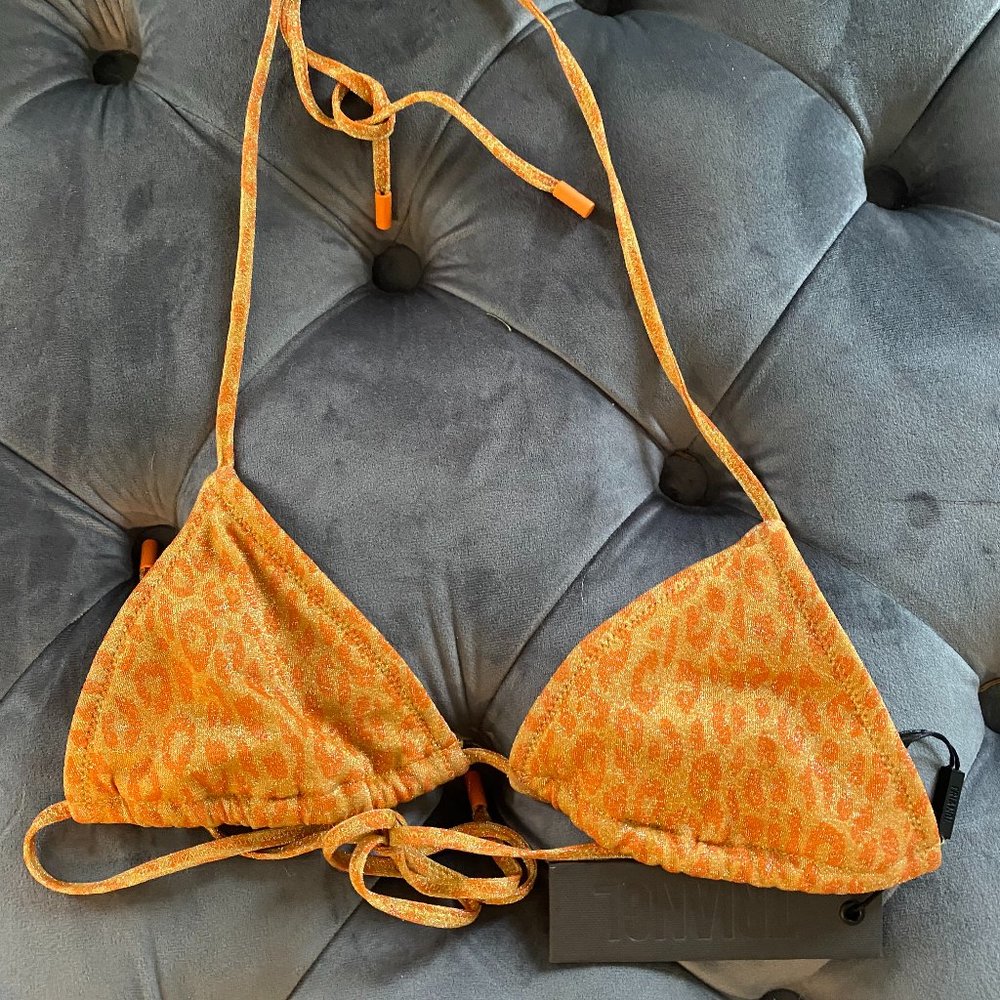 Leopard Sparkle Triangl String Bikini